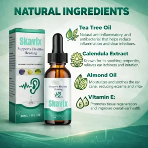 SKAVIX®️ Tinnitus Ear Drops for Clear Ears and Ultimate Comfort – Unlock Instant Relief from Tinnitus and Ear Discomfort🎶