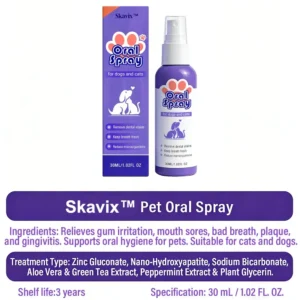 Skavix™ Pet Oral Spray ✅FDA Approved | Freshen Breath, Remove Tartar & Promote gum regeneration, stabilize teeth 🦷🦷