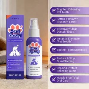 Skavix™ Pet Oral Spray ✅FDA Approved | Freshen Breath, Remove Tartar & Promote gum regeneration, stabilize teeth 🦷🦷