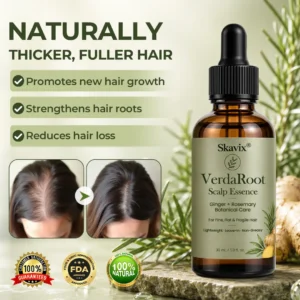 🌿 Skavix® VerdaRoot Scalp Essence – Promote Thicker, Stronger & Healthier-Looking Hair