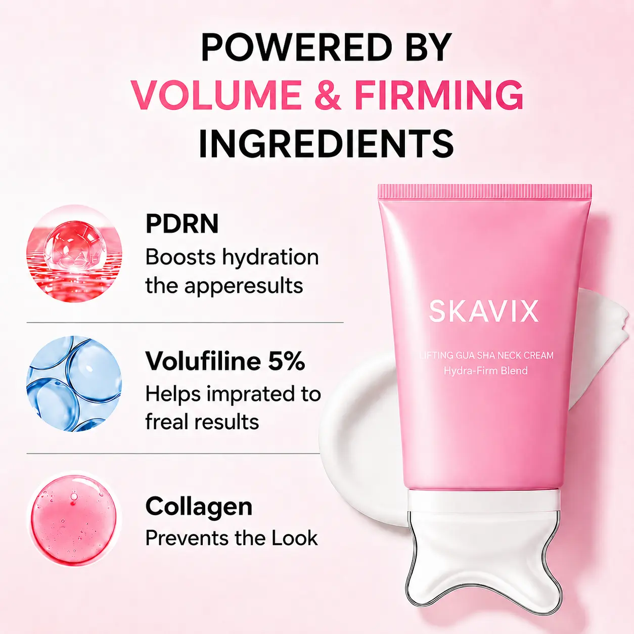 SKAVIX Firming Gua Sha Cream Neck & Jawline Massage