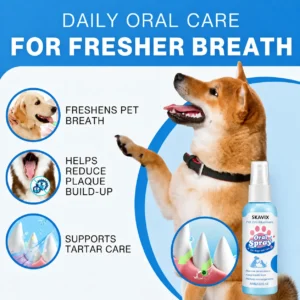 SKAVIX™ Pet Oral Spray Fresher Breath & Daily Oral Care — No Brushing Needed