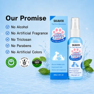 SKAVIX™ Pet Oral Spray Fresher Breath & Daily Oral Care — No Brushing Needed