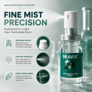 SKAVIX Eye Refresh Mist – Lutein Infused Fine Mist Spray for Daily Eye Care, Refreshing Closed-Eye Routine with Calendula & Vitamin E