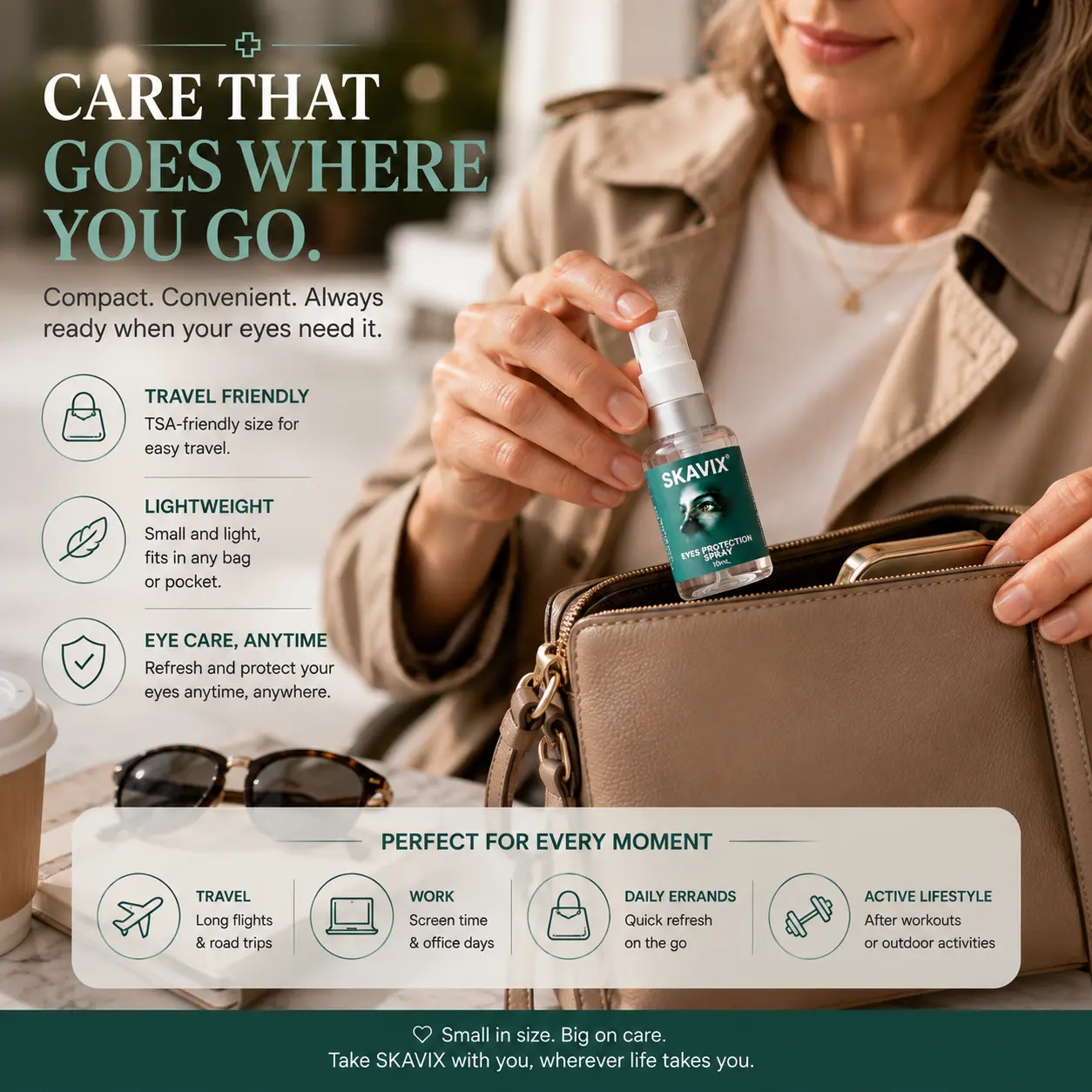 SKAVIX Eye Refresh Mist – Lutein Infused Fine Mist Spray for Daily Eye Care, Refreshing Closed-Eye Routine with Calendula & Vitamin E
