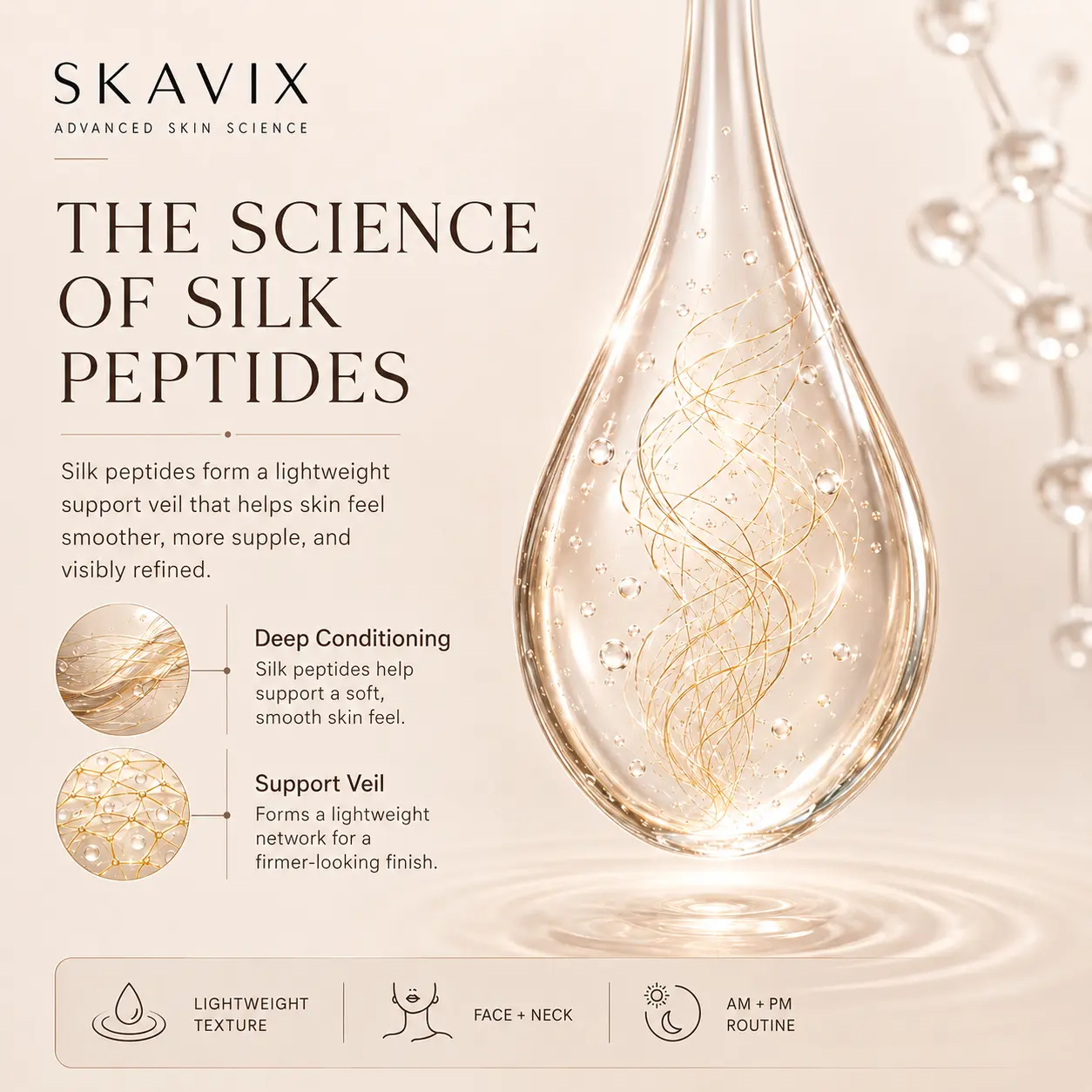 Skavix Silk Peptide Firming Serum with Marine Collagen